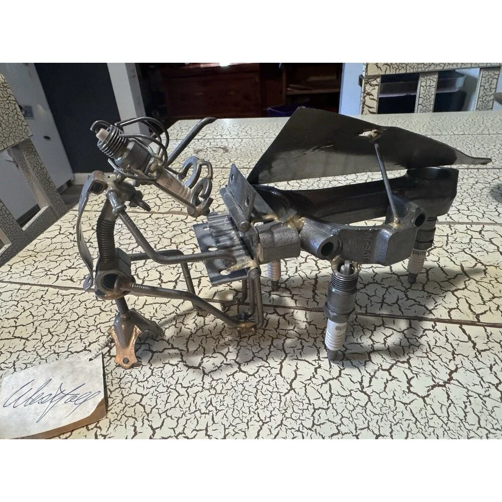 Bill Westfall - Piano Playing - Signed Nutz & Boltz Sculpture Original Metal Art